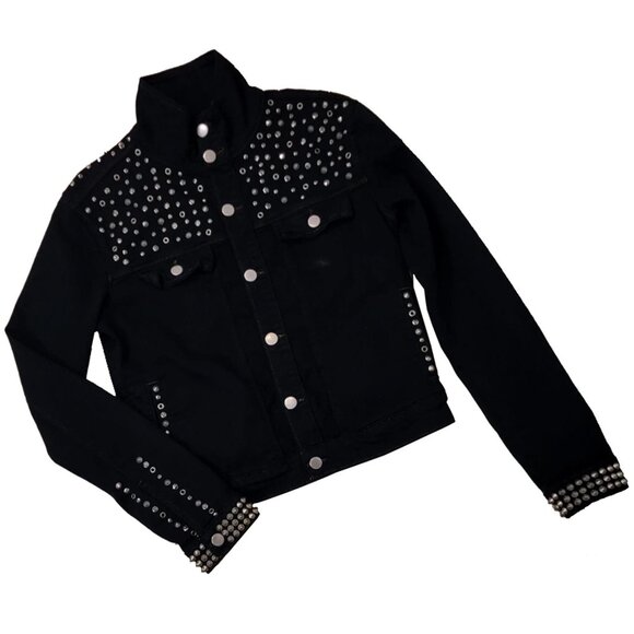 Seven Heaven Jeweled Women's Black Denim Jacket